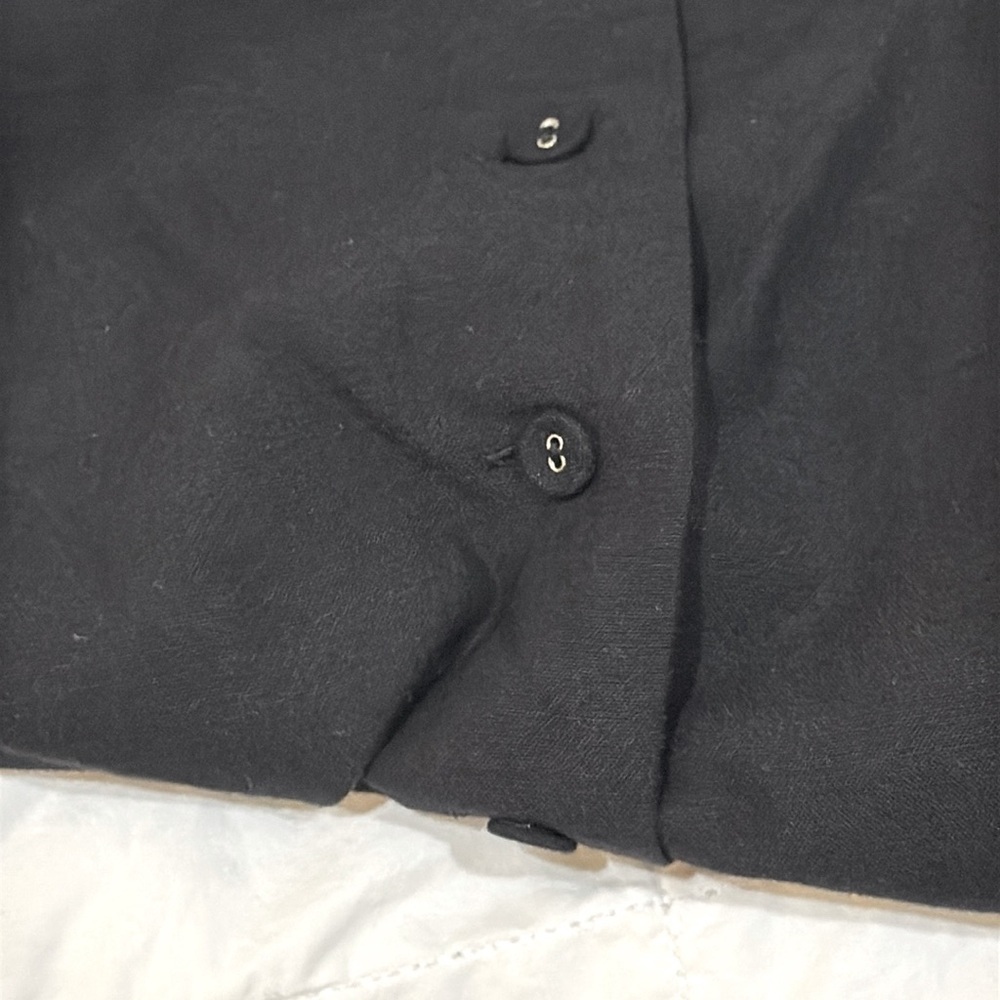 NWT Black Sincerely Jules Button-Down LINEN Blend Dress sz XL - Picture 2 of 4